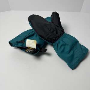 Vintage REI Gore-Tex Waterproof Ski Mittens - Teal & Black, Shell Size Large